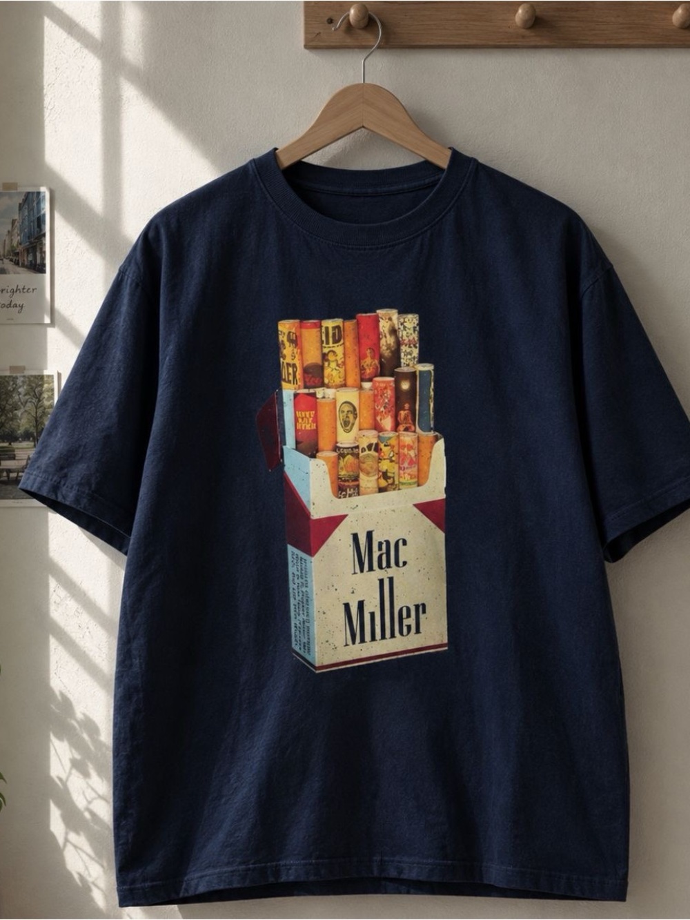 Gildan Navy Short-Sleeve Tee with Colorful Can Pack Graphic